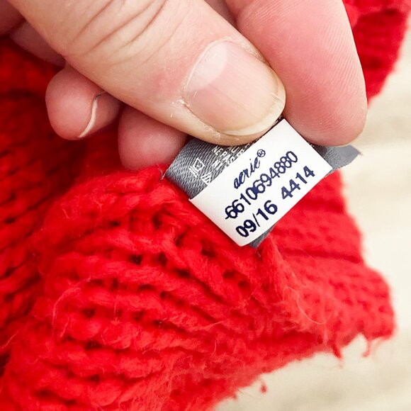Fuzzy Bright Red Aerie Sweater - Perfect for Valentine's Day! - Picture 5 of 10